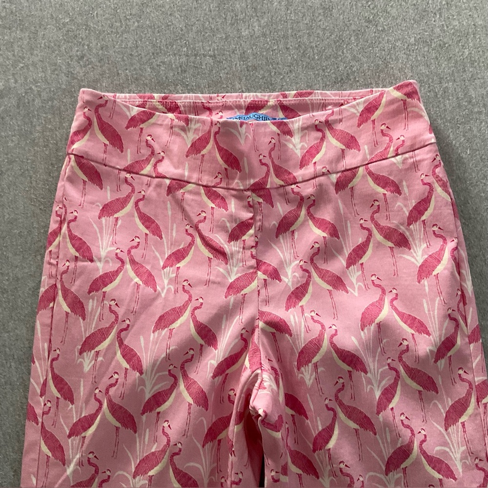 J McLaughlin Pants Sz 2 Pink Flamingos